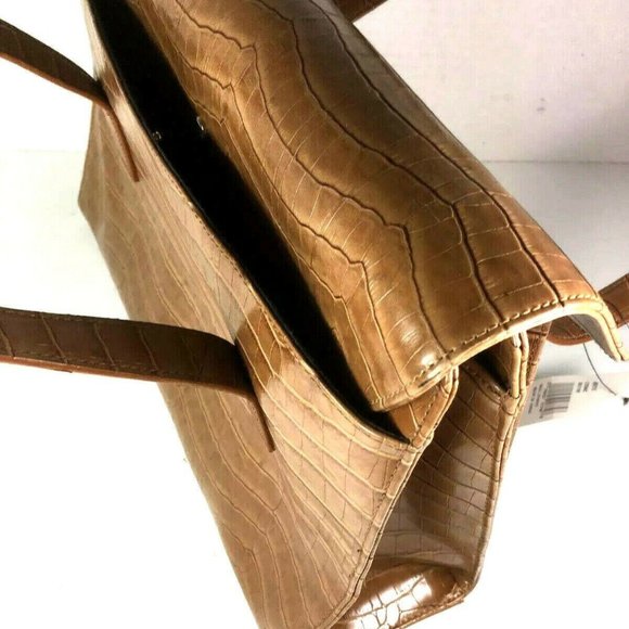 Jones New York Cognac Brown Faux Leather Tote Bag - Picture 4 of 8